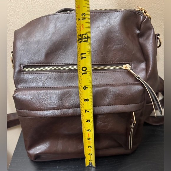 TRENDY FASHIONABLE Leather Backpack with removal shoulder strap - Picture 8 of 8